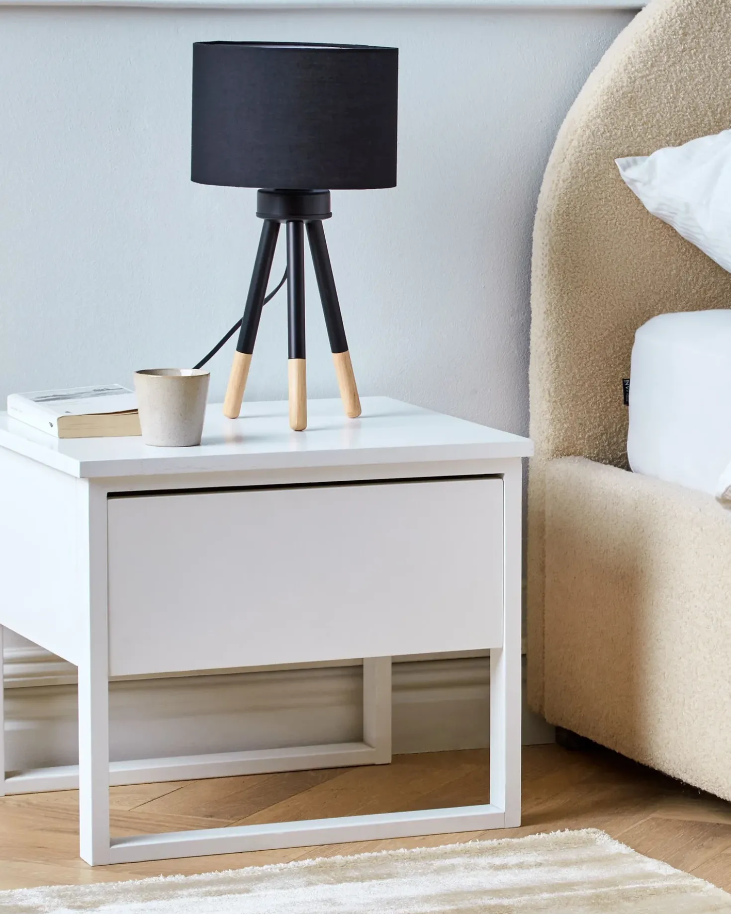 Set di 2 lampade da tavolo TOBOL Legno di frassino Nero