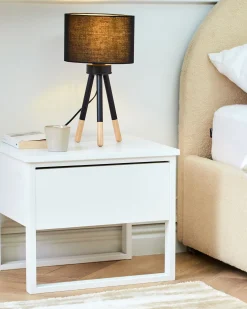 Set di 2 lampade da tavolo TOBOL Legno di frassino Nero