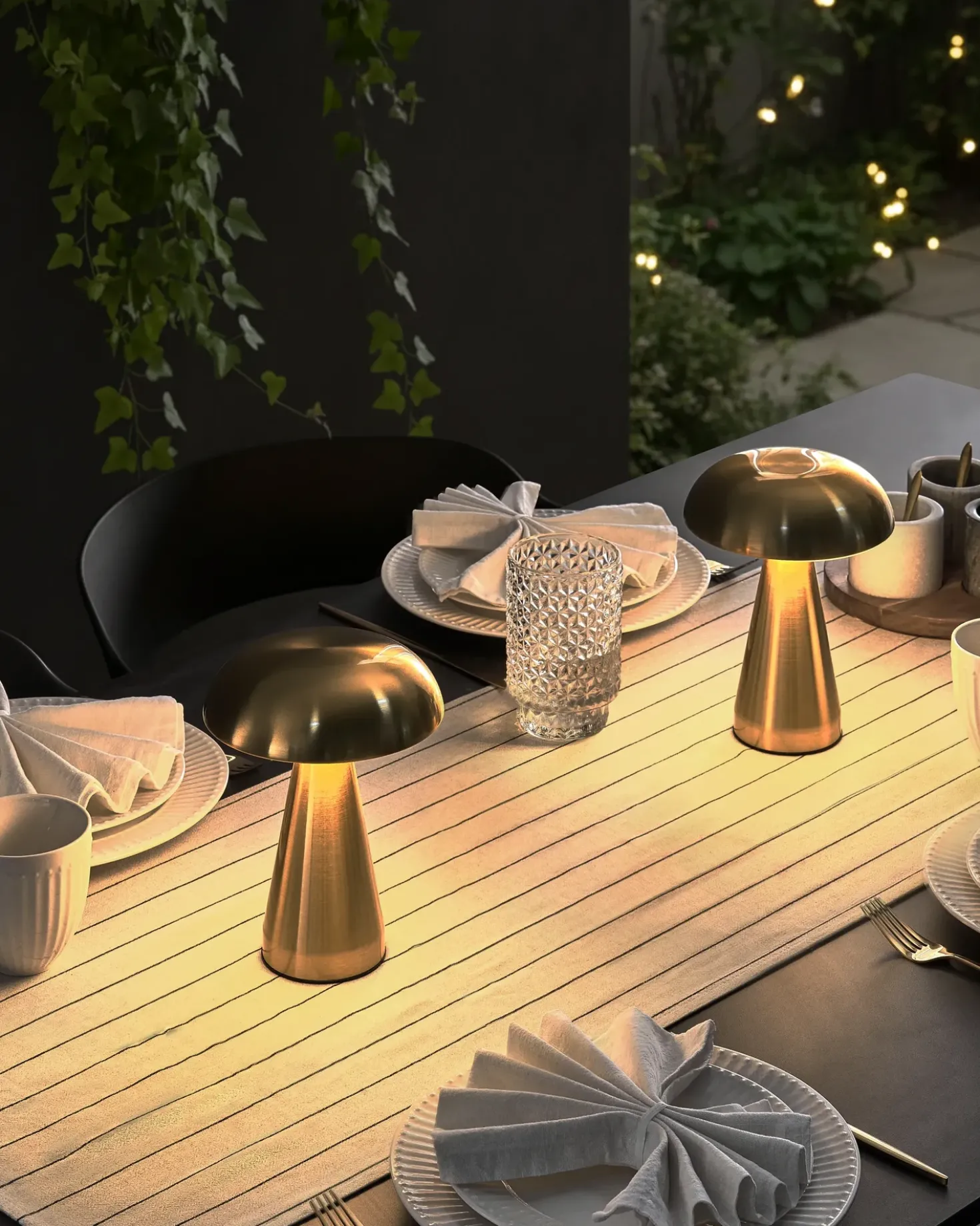 Set di 2 lampade da tavolo a LED senza fili KULFO con dimmer Metallo Oro