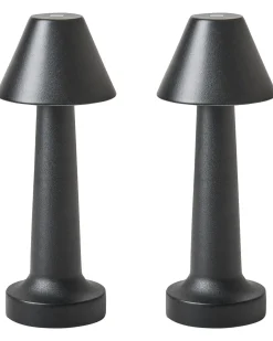 Set di 2 lampade da tavolo a LED senza fili JOANES con dimmer Metallo Nero