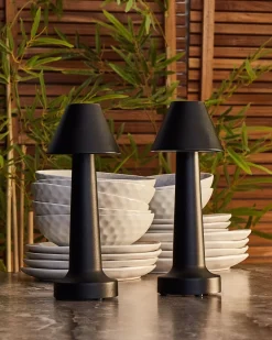 Set di 2 lampade da tavolo a LED senza fili JOANES con dimmer Metallo Nero
