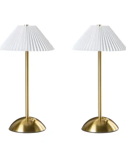 Set di 2 lampade da tavolo a LED senza fili RUBA con dimmer Metallo Oro