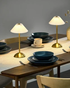Set di 2 lampade da tavolo a LED senza fili RUBA con dimmer Metallo Oro