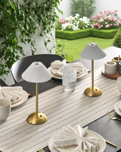Set di 2 lampade da tavolo a LED senza fili RUBA con dimmer Metallo Oro