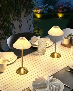 Set di 2 lampade da tavolo a LED senza fili RUBA con dimmer Metallo Oro