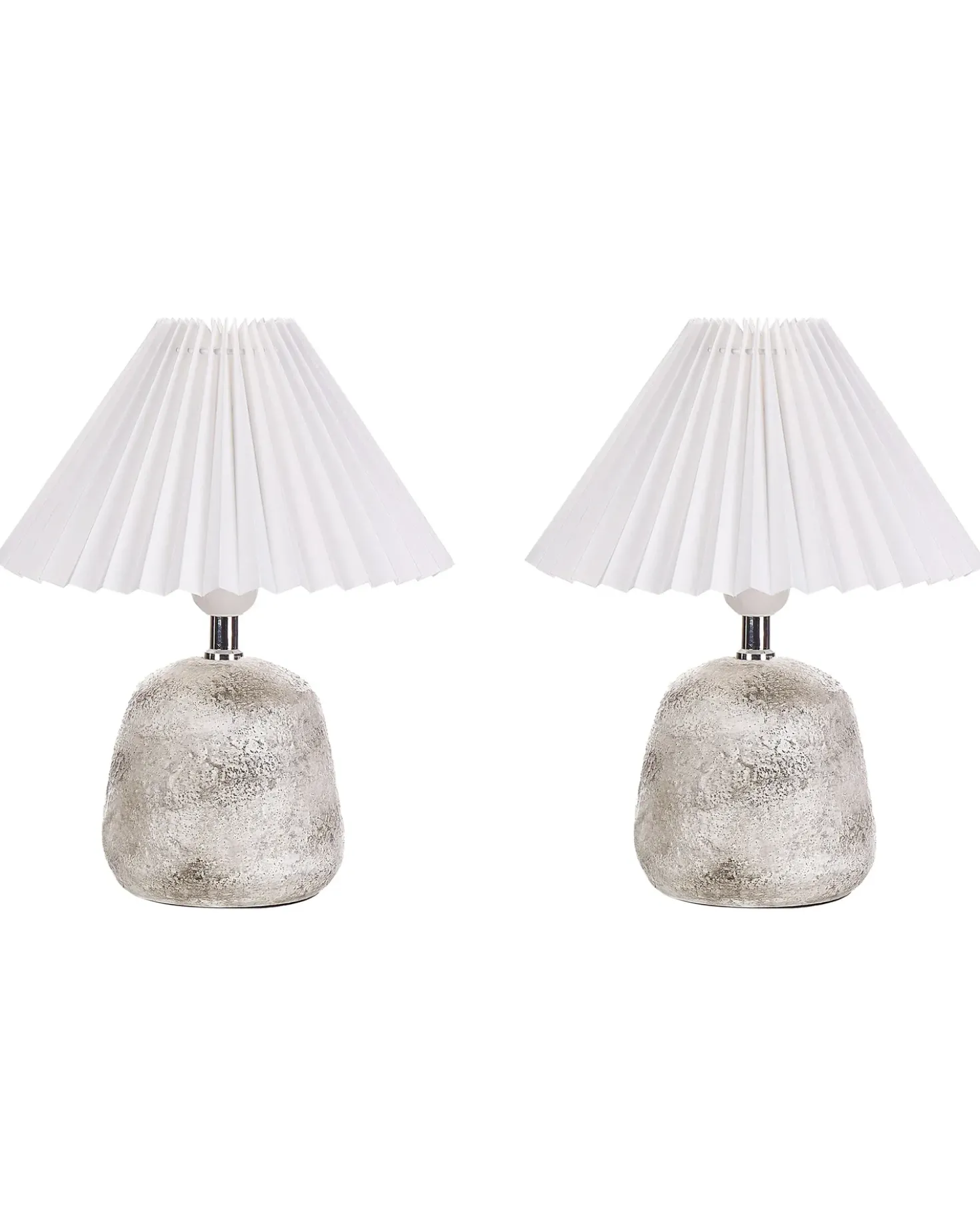 Set di 2 lampade da tavolo ZEYI Ceramica Bianco