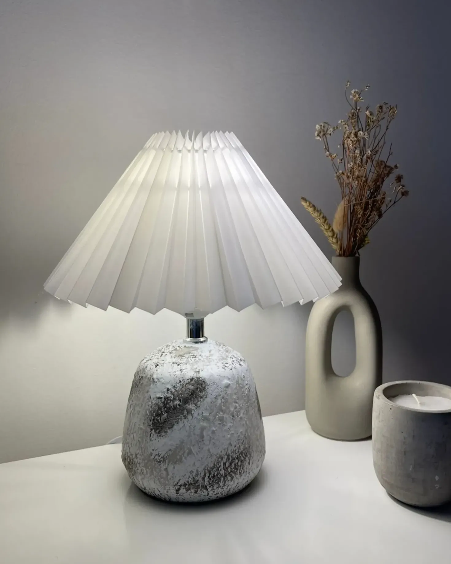 Set di 2 lampade da tavolo ZEYI Ceramica Bianco