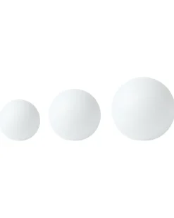 Set di 3 lampade solari a sfera LED per esterni LOBAINA con telecomando Bianco