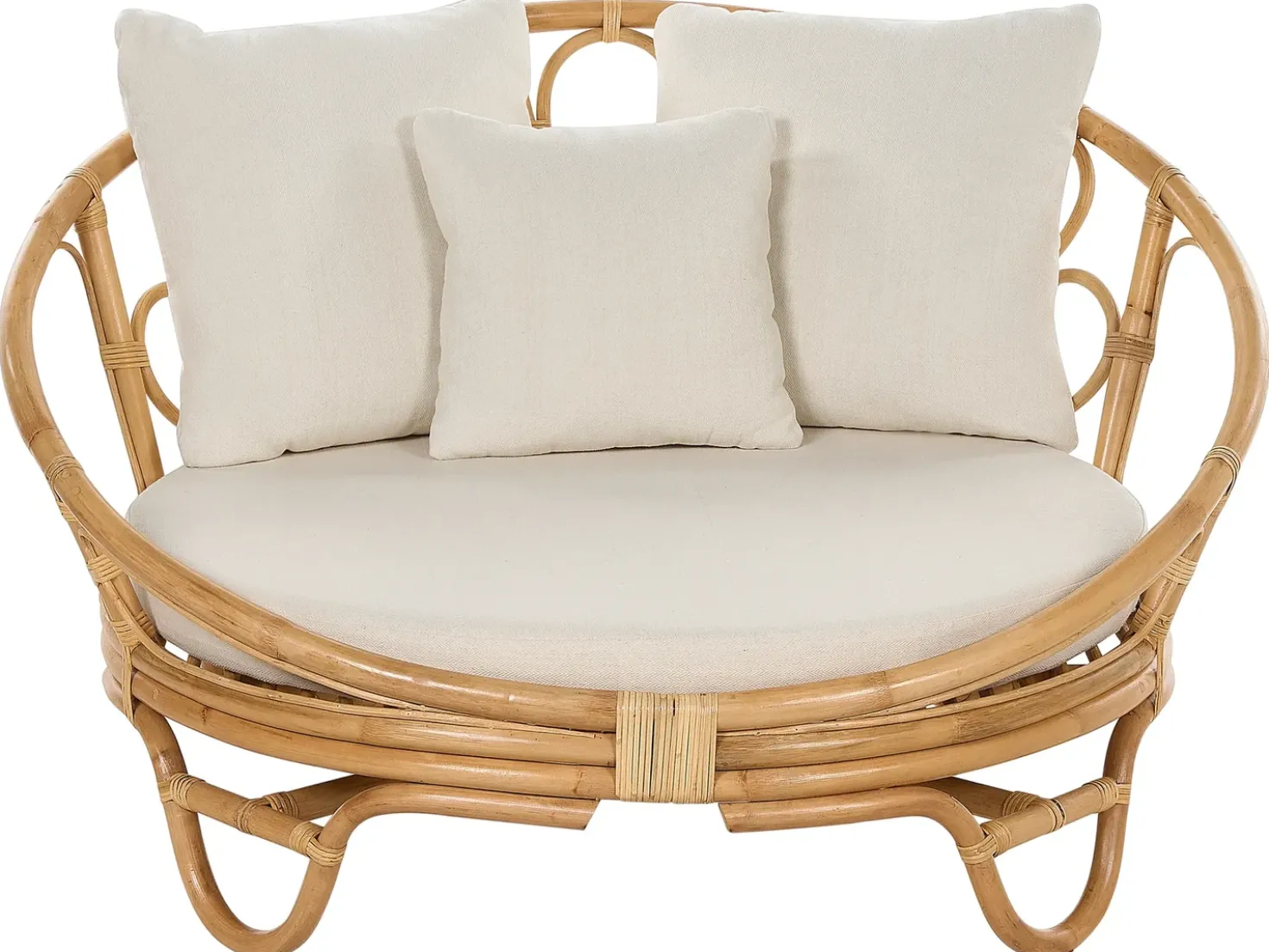 Set di 2 lettini da giardino ROSSANO Rattan Naturale