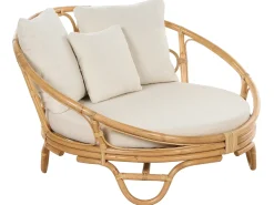 Set di 2 lettini da giardino ROSSANO Rattan Naturale