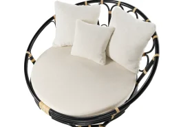 Set di 2 lettini da giardino ROSSANO Rattan Nero