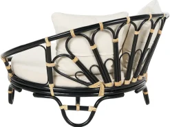 Set di 2 lettini da giardino ROSSANO Rattan Nero