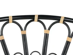 Set di 2 lettini da giardino ROSSANO Rattan Nero