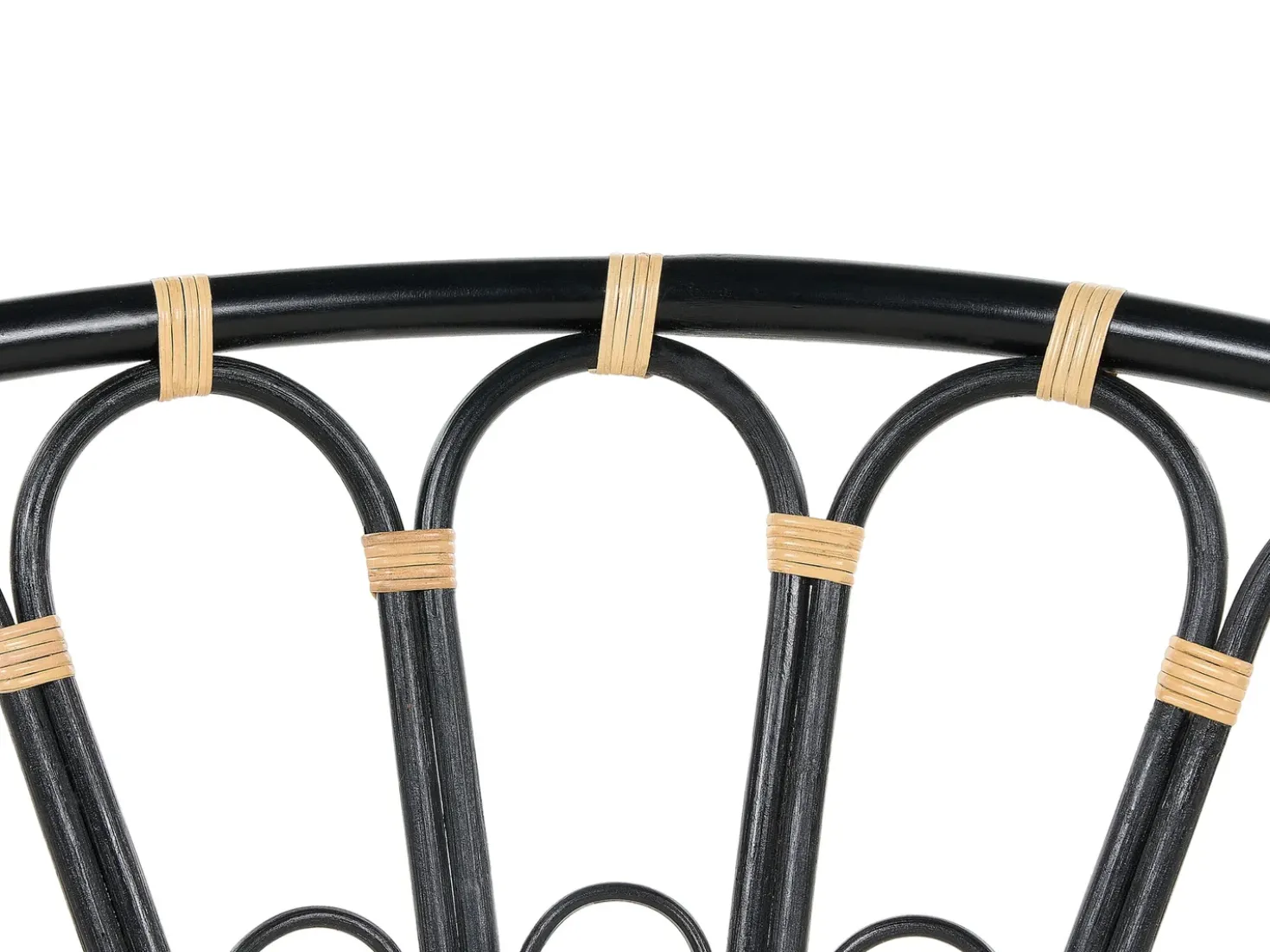Set di 2 lettini da giardino ROSSANO Rattan Nero