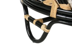 Set di 2 lettini da giardino ROSSANO Rattan Nero
