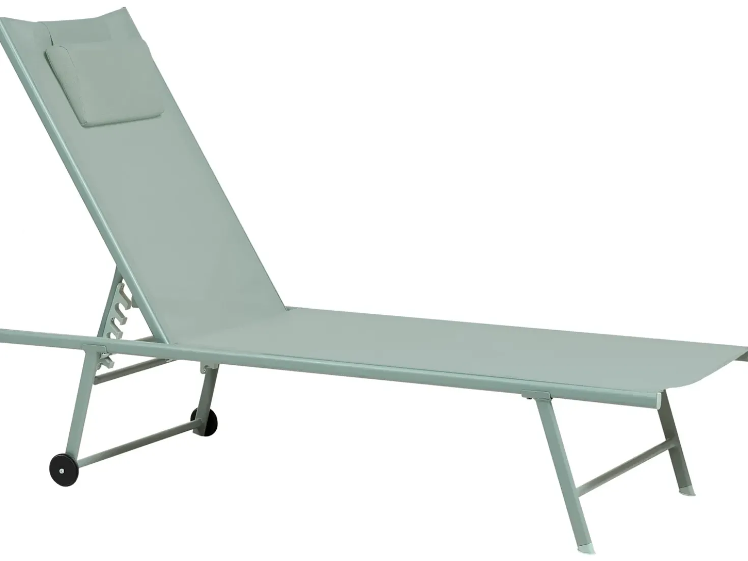 Set di 2 Lettini Prendisole SORONI Metallo Verde chiaro