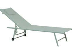 Set di 2 Lettini Prendisole SORONI Metallo Verde chiaro