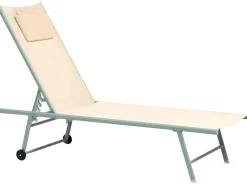 Set di 2 Lettini Prendisole SORONI Metallo Beige