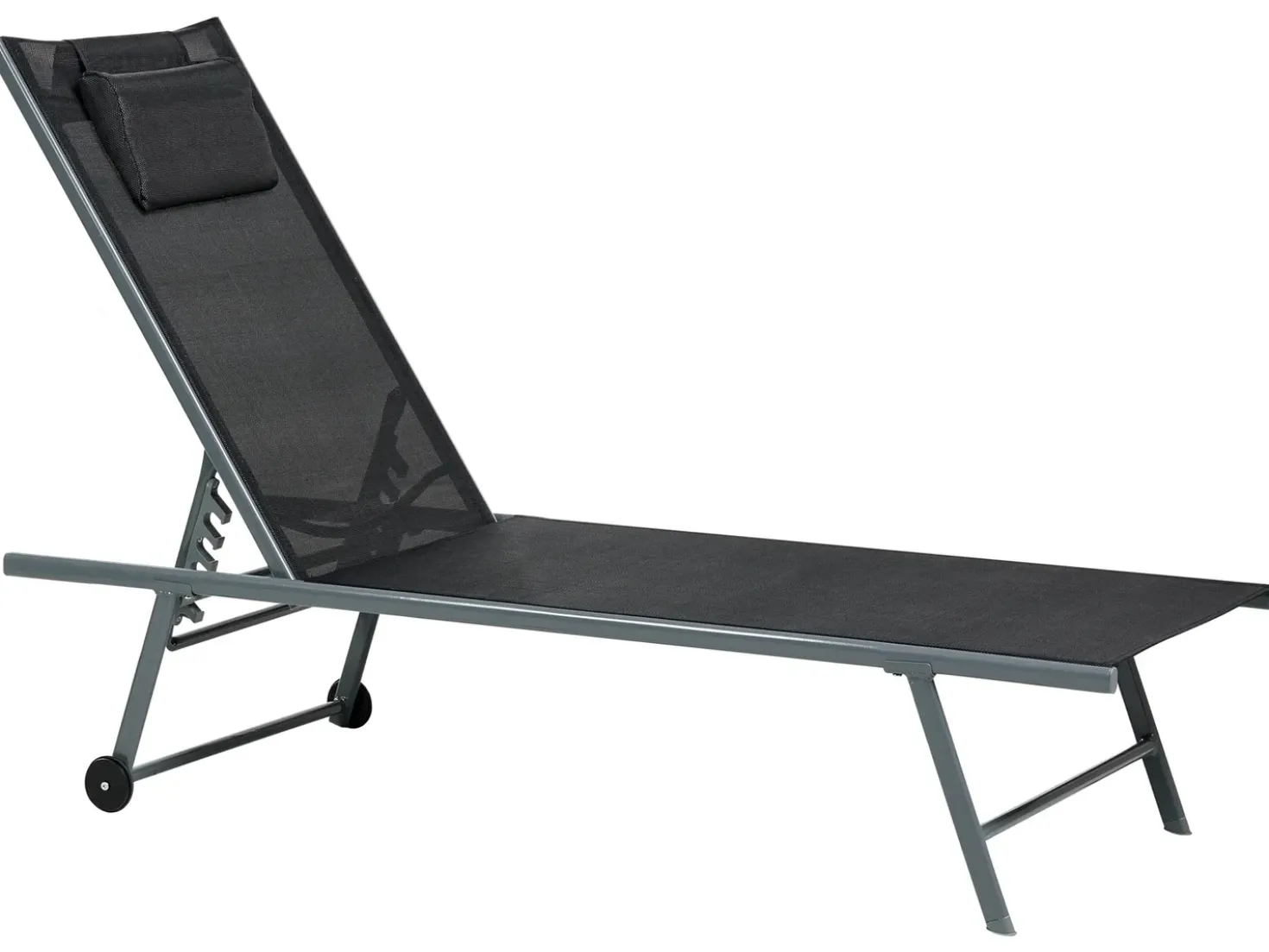 Set di 2 Lettini Prendisole SORONI Metallo Nero