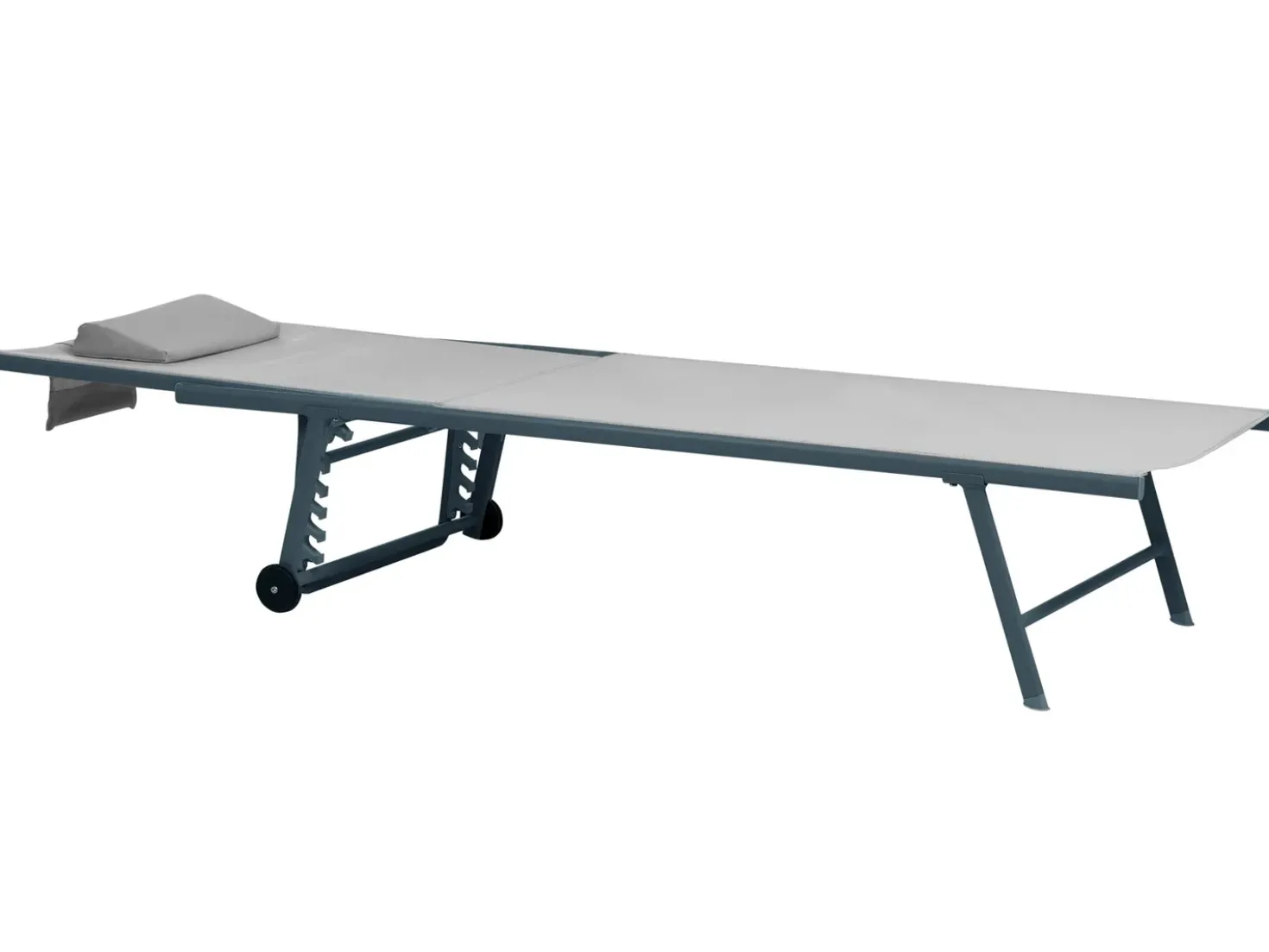 Set di 2 Lettini Prendisole SORONI Metallo Grigio chiaro