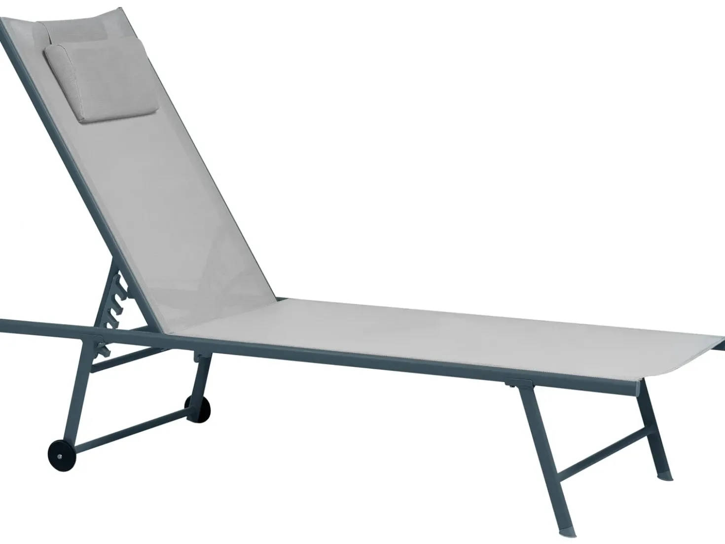 Set di 2 Lettini Prendisole SORONI Metallo Grigio chiaro