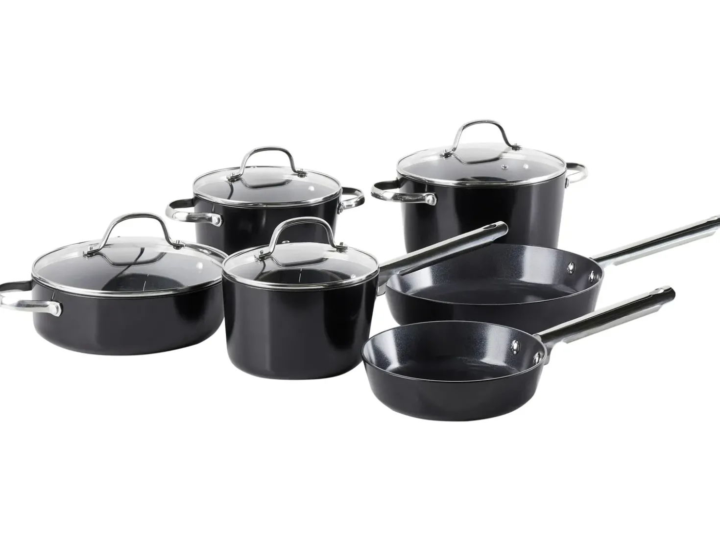 Set di 10 padelle ELITE PRO Nero
