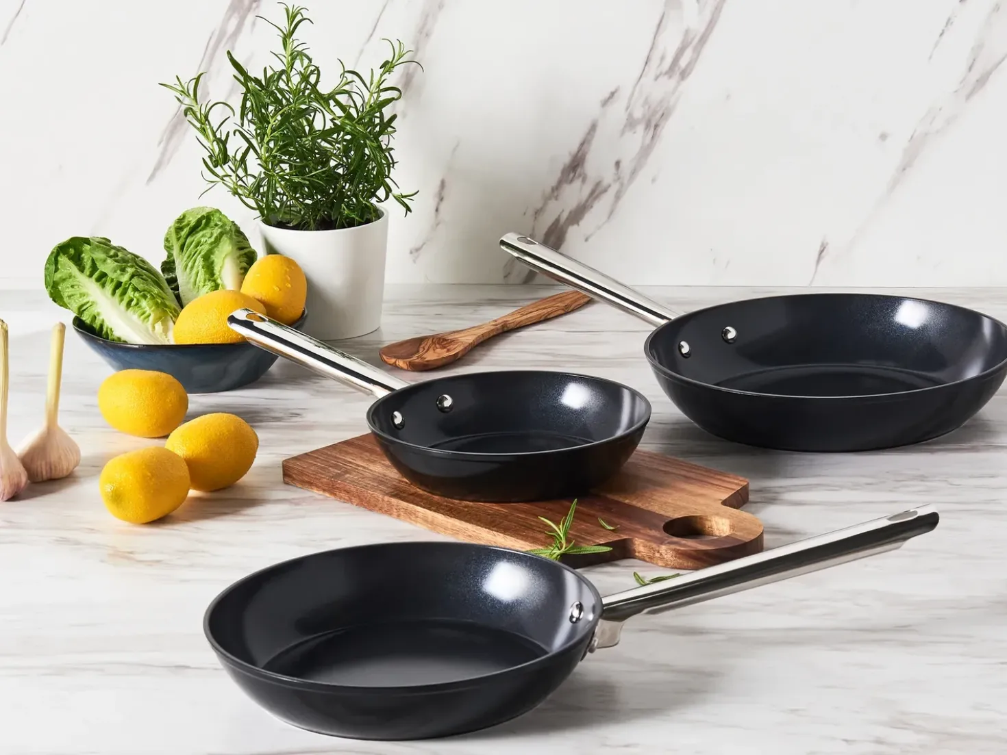 Set di 3 padelle ELITE PRO Nero