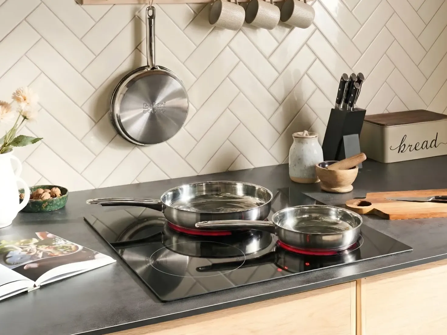 Set di 3 padelle PRIMECOOK Acciaio inox Argento