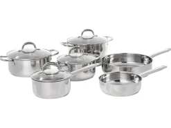 Set di 10 padelle PRIMECOOK Acciaio inox Argento