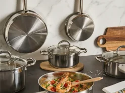 Set di 10 padelle PRIMECOOK Acciaio inox Argento