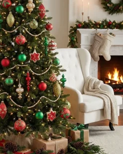 Set di 70 palline decorative TWINKLE Vetro Rosso/Verde