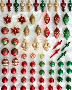 Set di 70 palline decorative TWINKLE Vetro Rosso/Verde