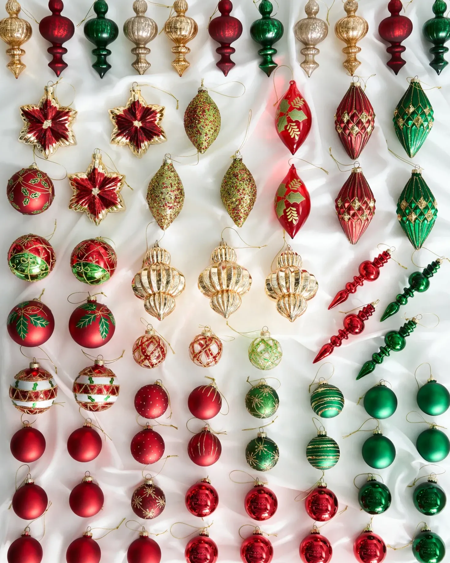 Set di 70 palline decorative TWINKLE Vetro Rosso/Verde