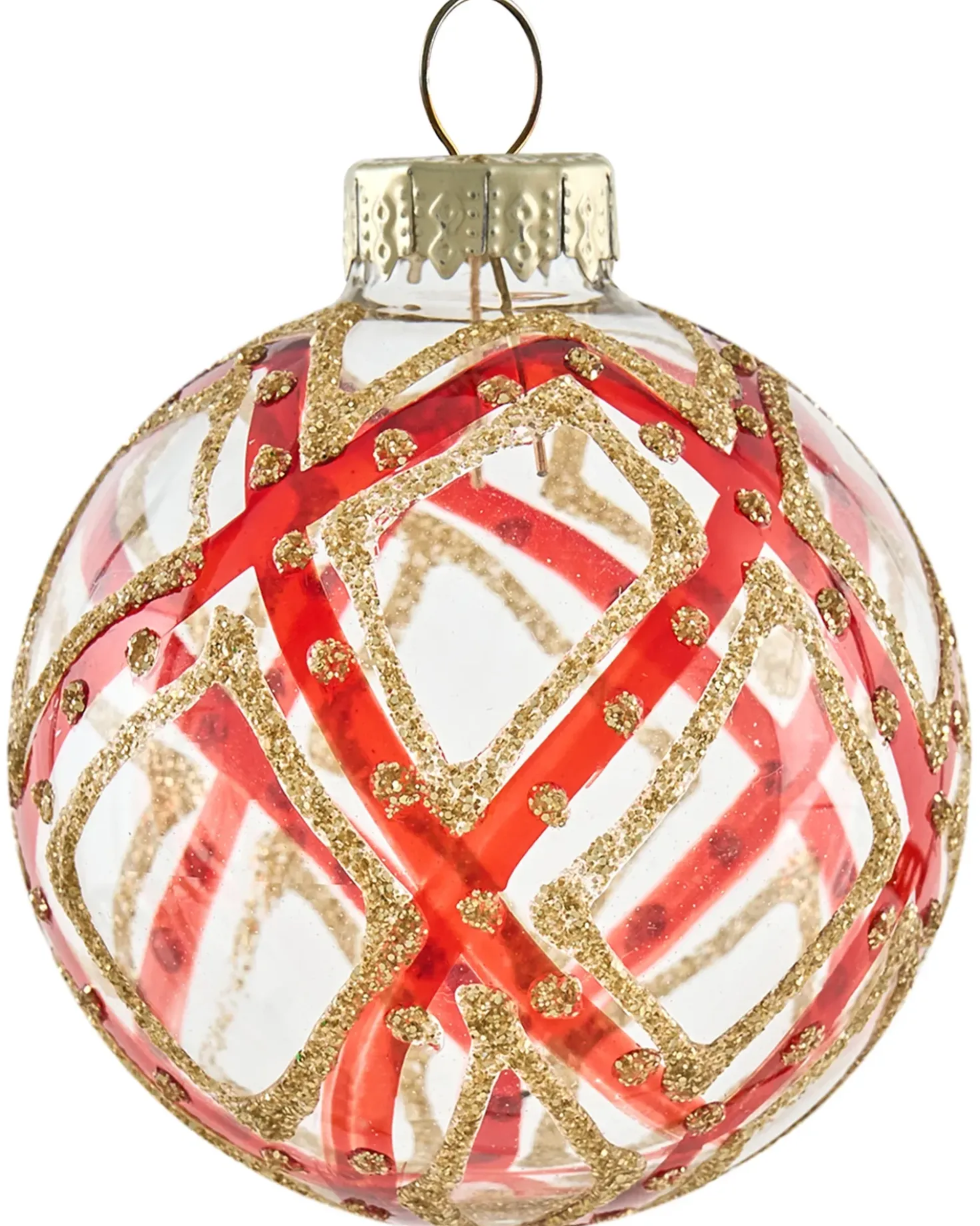 Set di 70 palline decorative TWINKLE Vetro Rosso/Verde