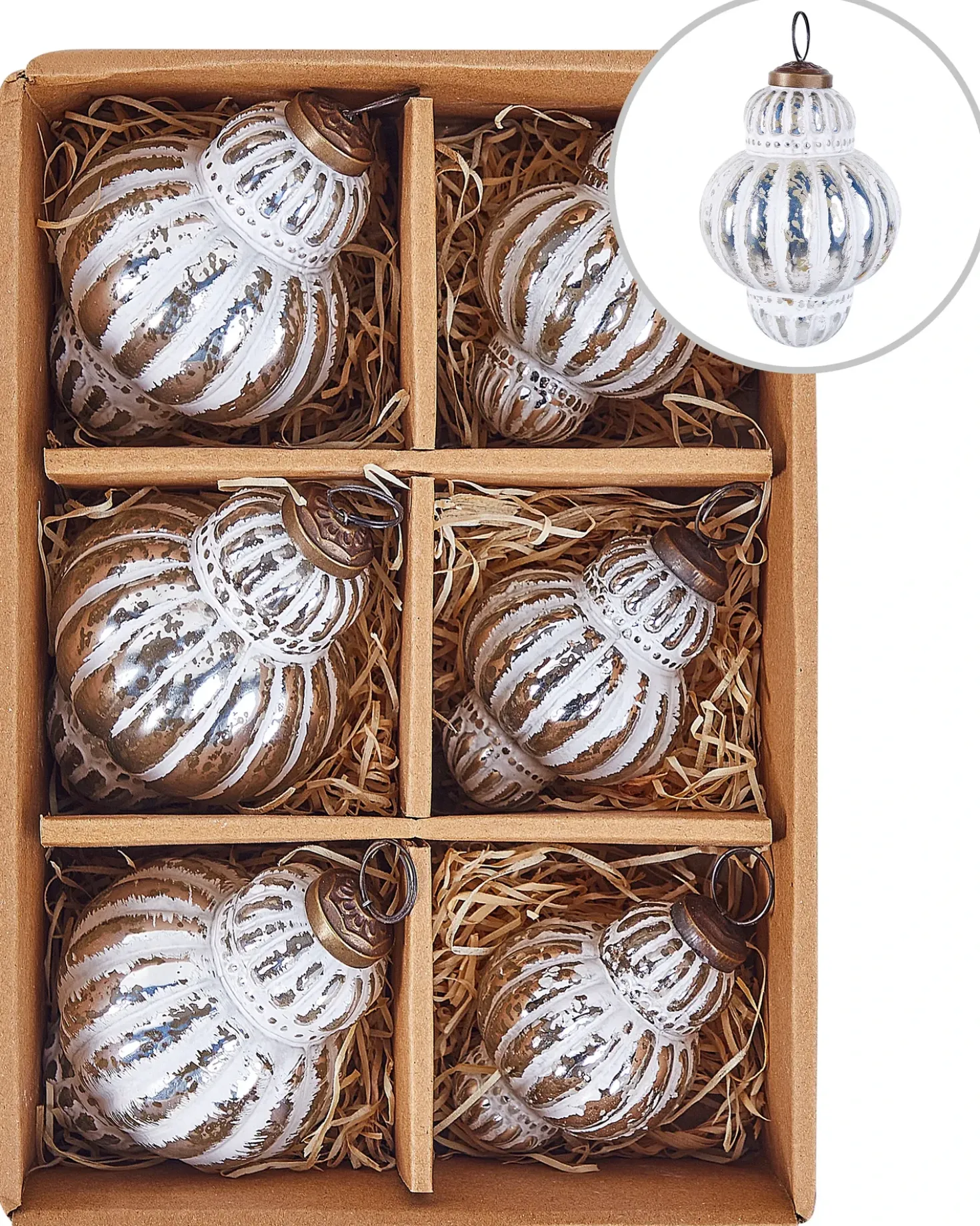 Set di 6 palline decorative CREMEUX Vetro Argento