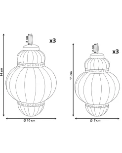 Set di 6 palline decorative CREMEUX Vetro Argento