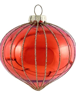 Set di 50 palline decorative SPARKLE Vetro Rosso/Oro