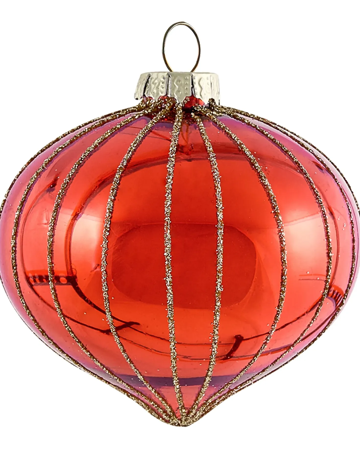 Set di 50 palline decorative SPARKLE Vetro Rosso/Oro