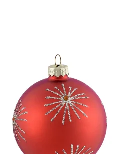 Set di 50 palline decorative SPARKLE Vetro Rosso/Oro