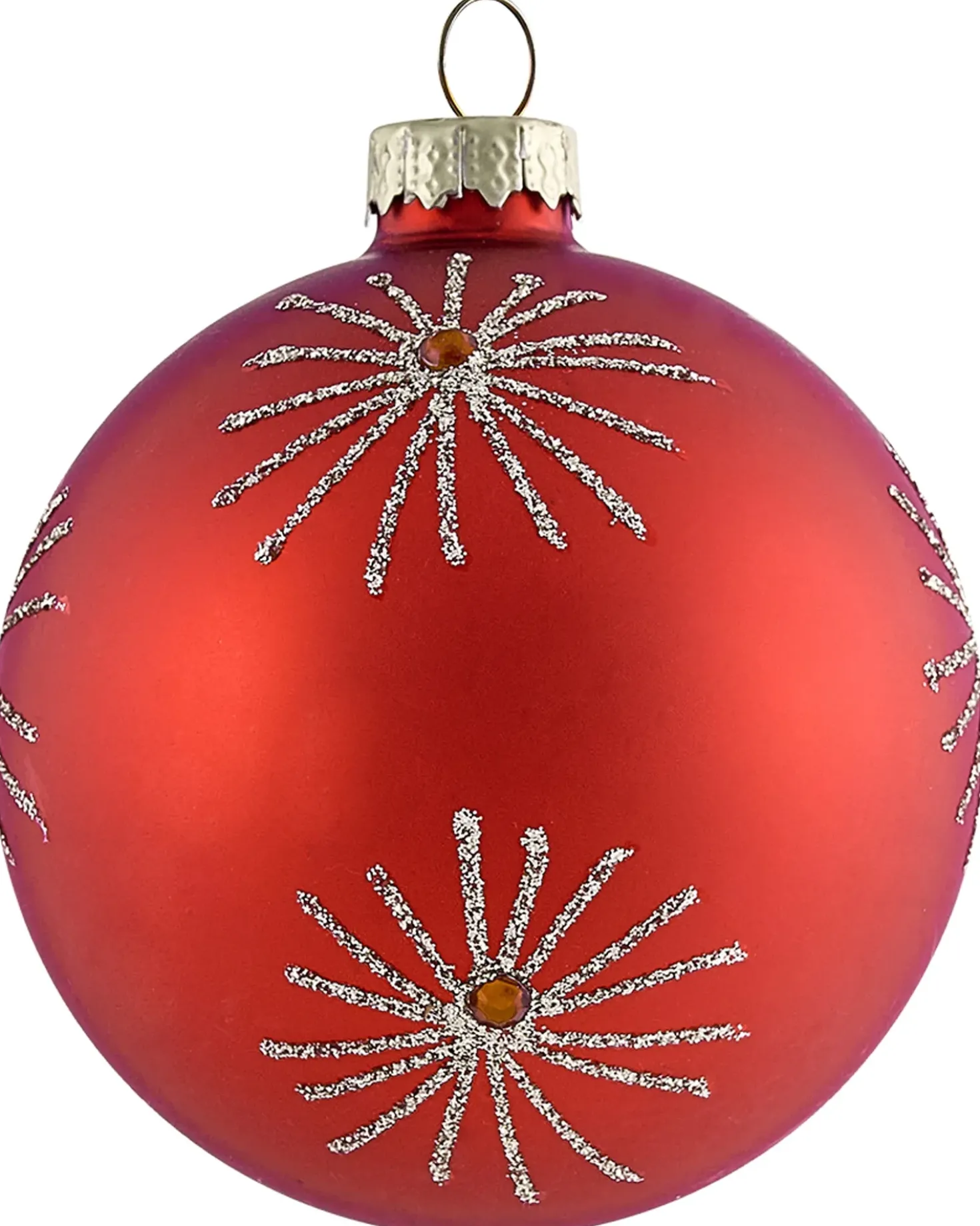 Set di 50 palline decorative SPARKLE Vetro Rosso/Oro