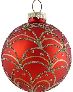 Set di 50 palline decorative SPARKLE Vetro Rosso/Oro