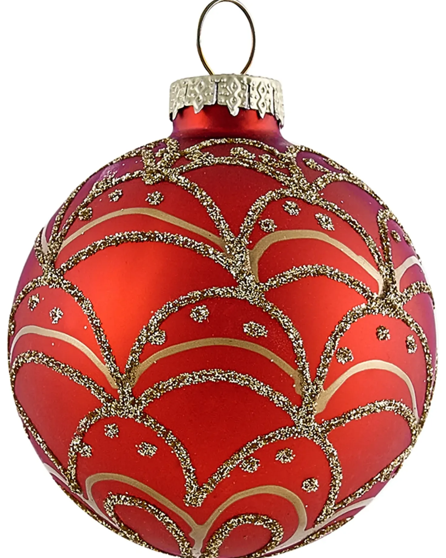 Set di 50 palline decorative SPARKLE Vetro Rosso/Oro
