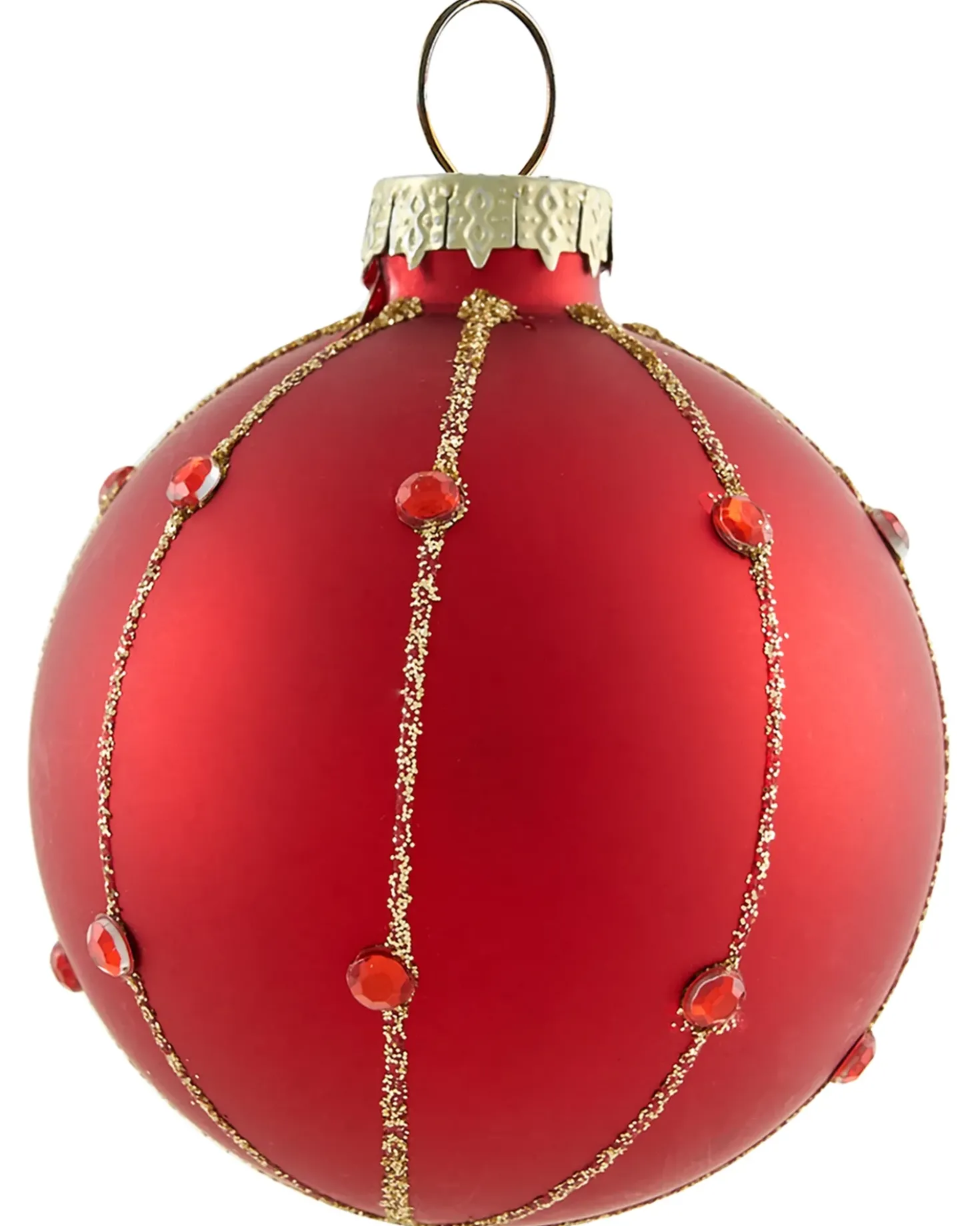Set di 50 palline decorative SPARKLE Vetro Rosso/Oro