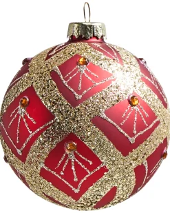 Set di 50 palline decorative SPARKLE Vetro Rosso/Oro