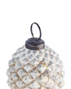 Set di 6 palline decorative LAITON Vetro Bianco sporco