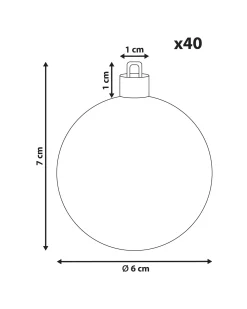 Set di 40 palline decorative SAIMAA Bianco sporco