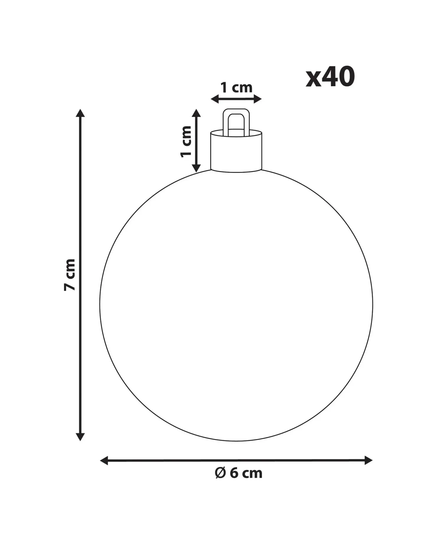 Set di 40 palline decorative SAIMAA Bianco sporco