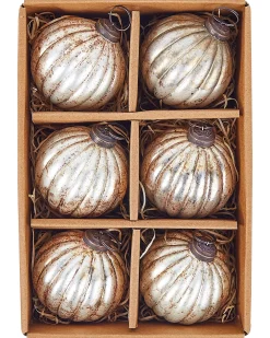 Set di 6 palline decorative IVOIRE Vetro Argento