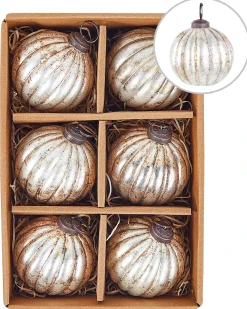 Set di 6 palline decorative IVOIRE Vetro Argento