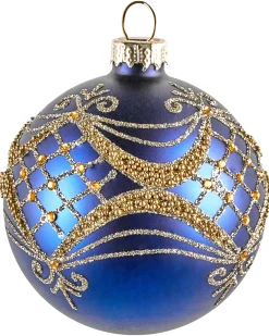 Set di 35 palline decorative ICEDROP Vetro Blu/Oro